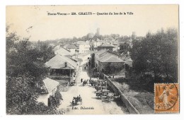 Cpa: 87 CHALUS (ar. Limoges) Quartier Du Bas De La Ville (Attelages) 1928  N° 238 - Chalus