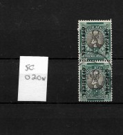 South Africa 1935 Official Optd 1/2d Springbok. Vertical Pair SG020w (4215) - Dienstzegels