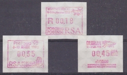 South Africa 1989/92/93 Frama Labels (Wanderers,Pretoria,Durban) ** Mnh (27852) - Viñetas De Franqueo (Frama)