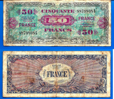 France 50 Francs 1944 Serie 1 WWII Que Prix + Port Frcs Frc Frs Paypal Skrill Bitcoin OK - 1944 Vlag/Frankrijk