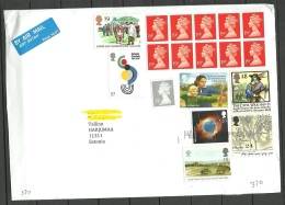 Great Britain 2016 Cover To Estonia With Many Stamps - Cartas & Documentos