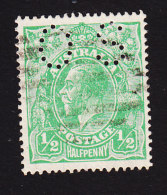 Australia, Scott #OB60, Used, King George V With Small OS Perforate, Issued 1918 - Service