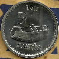 FIJI 5 CENTS ARTEFACT FRONT FISH BACK 2012 NEW TYPE VF KM? READ DESCRIPTION CAREFULLY !!! - Fiji