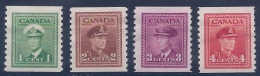 CANADA - 205B/209B  ROI GEORGE VI DENTELES 9 1/2 VERTICAL NEUFS MH COTE 42 EUR - Unused Stamps
