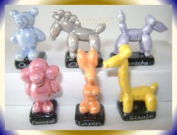 Sculptures En Ballons ...Lot De 6 Feves ... Ref AFF  : 16-2011 ..(pan 0014) - Animals