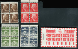 Denmark - Booklet "10 Kroner" W. 4 Blocks Of 4 - Markenheftchen