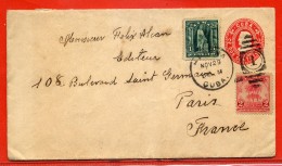CUBA ENTIER POSTAL DE 1912 DE LA HAVANE POUR PARIS FRANCE - Briefe U. Dokumente