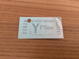 Ticket De Transports RATP (metro) "Y - 1ère Classe" - Europa