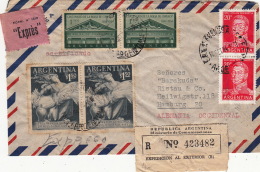 Lettre Recommandé Exprès Pour L'Allemagne 1954 - Covers & Documents