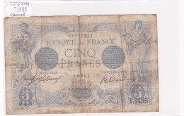 Billet De 5 Francs Bleu Du 19/06/1913 CANCER - Y.2435 Alph 648 @ N° Fayette : 2.18 - 5 F 1912-1917 ''Bleu''