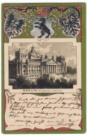 Berlin Germany, Reichstag Parliament Building Architecture, C1900s Vintage Embossed Postcard - Dierentuin