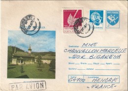 Enveloppe -  Cachet  Au  Depart  De  ROUMANIE   à  Destination   D´  HENDAYE    ( 64 )    Par  Avion - Marcofilia