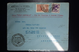 Graf Zeppelin 3. Sudamerikafahrt Sieger 255 A Mixed Stamps.  Cover Rio  To Buenos Aires Argentina - Airmail