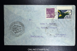 Graf Zeppelin 10. Sudamerikafahrt Sieger 281 A   Recife  To Liverpool - Airmail