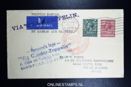Graf Zeppelin 8. Sudamerikafahrt  1934 Sieger 274   Norwich To Rio  Vertragsstaatenpost - Lettres & Documents