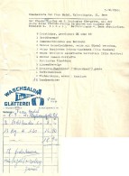 Rechnung  "Waschsalon Tip Top, Glätterei, Bern"               1960 - Switzerland