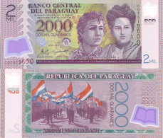 Paraguay P228c, 2000 Guarani, Adela Celsa Speratti / Chool-parade -POLYMER -UNC - Paraguay