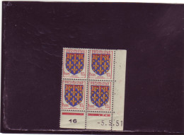 N° 899 - 10c Blason De L'ARTOIS - A De A+B - 1° Tirage Du 2.5.51 Au 16.5.51 -  5.05.1951 - - 1950-1959