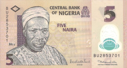 Nigeria P38d, 5-Naira, Prime Minister Balewa Nkpokiti / Dancers, Drums POLYMER - Nigeria