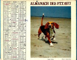 ALMANACH DES P.T.T.1977 (54) - Complet ** BASSET ARTESIEN - KOALA ** - Editeur : JEAN CARTIER BRESSON N°26 - Grand Format : 1971-80