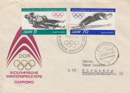 Enveloppe  FDC  1er  Jour  ALLEMAGNE  DDR   Jeux  Olympiques  D´ Hiver   SAPPORO   1972 - Winter 1972: Sapporo
