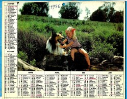 ALMANACH DES P.T.T.1986 (57) - Complet **TIPHANIE ET LASSIE - NICOLAS ET SON CHIEN ** - Edit :JEAN CARTIER BRESSON N°208 - Grand Format : 1981-90