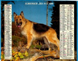 ALMANACH DES P.T.T.1988 (83) - Complet **STRUM LE BERGER ALLEMAND - CHOW CHOW ** - Edit :JEAN CARTIER BRESSON N°202 - Tamaño Grande : 1981-90