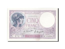 Billet, France, 5 Francs, 5 F 1917-1940 ''Violet'', 1923, 1923-10-17, SPL+ - 5 F 1917-1940 ''Violet''