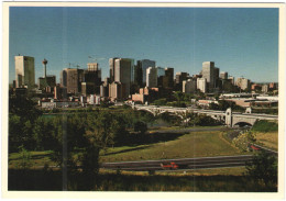 CANADA - Calgary, Alberta, Panorama And Centre Street Bridge Over The Bow River - Wrote But Not Sent - Calgary