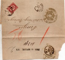1875   LETTERA CON ANNULLO  GROSSETO - Dienstzegels
