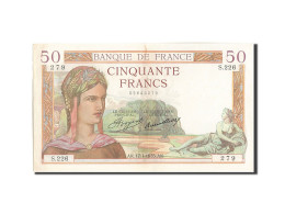 Billet, France, 50 Francs, 50 F 1934-1940 ''Cérès'', 1935, 1935-01-17, TTB+ - 50 F 1934-1940 ''Cérès''