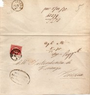 1875   LETTERA CON ANNULLO BELLUNO + VENEZIA - Dienstzegels