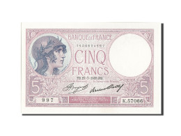 Billet, France, 5 Francs, 5 F 1917-1940 ''Violet'', 1933, 1933-07-27, SUP+ - 5 F 1917-1940 ''Violet''
