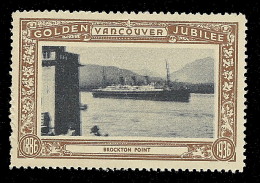 B18-41 CANADA Vancouver Golden Jubilee 1936 MNH Brockton Point - Vignettes Locales Et Privées