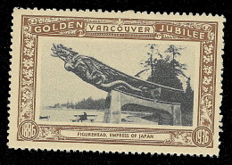 B18-47 CANADA Vancouver Golden Jubilee 1936 MNH Figurehead Empress Of Japan - Vignettes Locales Et Privées