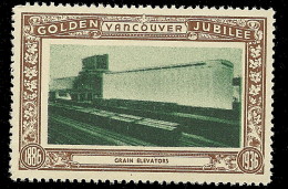 B18-48 CANADA Vancouver Golden Jubilee 1936 MNH Grain Elevators - Vignettes Locales Et Privées