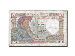 Billet, France, 50 Francs, 1941, 1940-06-13, TB, Fayette:19.1, KM:93 - 50 F 1940-1942 ''Jacques Coeur''