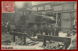 Dept 76 Le Havre - Locomotive Accident Du 17 Juin 1907   2 Scans - Station