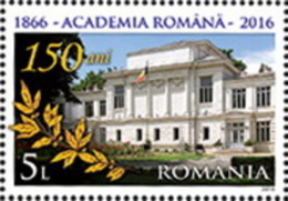 Romania 2016 /150 Years Romanian Academy / Set 1 Stamp - Unused Stamps
