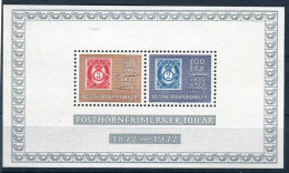 Norway 1972 - Block: Stamp Jubilee - Blokken & Velletjes