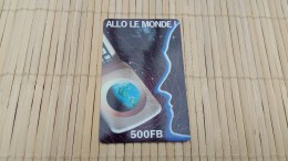 Prepaidcard Belgium Allo Le Monde 500 Bef    Used Rare - [2] Mobile Phones, Refills And Prepaid Cards