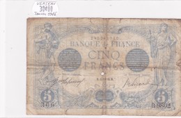 Billet De 5 Francs Bleu Du 14/01/1916 VERSEAU - R.9802 Alph 306 @ N° Fayette : 2.35 - 5 F 1912-1917 ''Bleu''