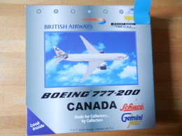 SCHUCO  GEMINI SETS  ECH 1/400   BOEING 777 200 BRITISH AIRWAYS  CANADA - Aerei E Elicotteri