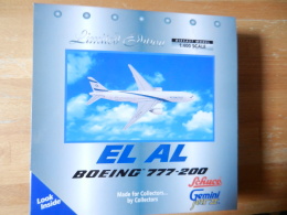 SCHUCO  GEMINI SETS  ECH 1/400   BOEING 777 200 EL AL - Aviones & Helicópteros