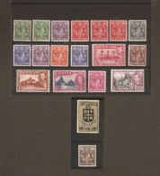 ST LUCIA 1938 - 1948 SET INCLUDING ADDITIONAL PERF VARIETIES  MOUNTED/UNMOUNTED MINT Cat £85+ - Ste Lucie (...-1978)