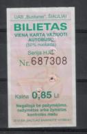 Lithuania Siauliai Bus Ticket One-way Ticket 2015 - Europe