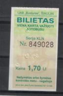 Lithuania Siauliai Bus Ticket One-way Ticket 2014 - Europe