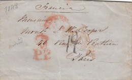 Lettre Madrid Pour Paris >> Deux CaD Rouge + Couronne P.P 1848 - ...-1850 Prephilately