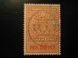 1896 STAMPELMARKE 50 Pen Revenue Fiscal Tax Postage Due Official FINLAND - Fiscales