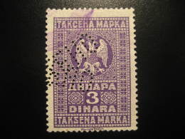 3d TAKCEHA MAPKA Revenue Fiscal Tax Postage Due Official YUGOSLAVIA - Strafport